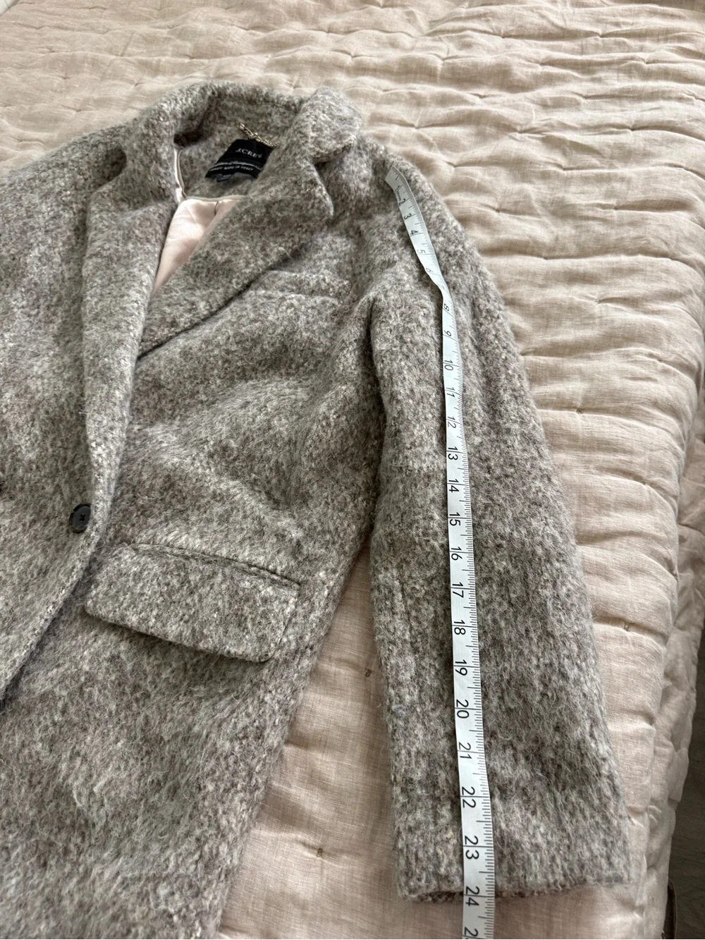 J.Crew Brushed Wool Relaxed Topcoat Size XXS Oversized Fit